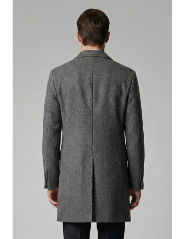 Triple A cappotto con tasche oblique e dettaglio quadrifoglio ca37-2560 [3a6aa2b4]
