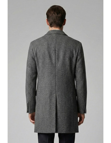 Triple A cappotto con tasche oblique e dettaglio quadrifoglio ca37-2560 [3a6aa2b4]