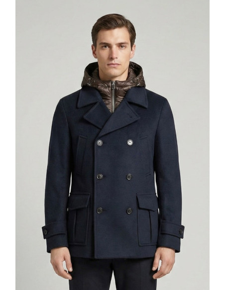 Markup cappotto peacoat in panno con pettorina imbottita mk9940621 [bd279d0d]