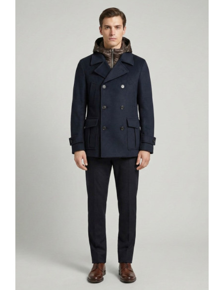Markup cappotto peacoat in panno con pettorina imbottita mk9940621 [d64c581a]
