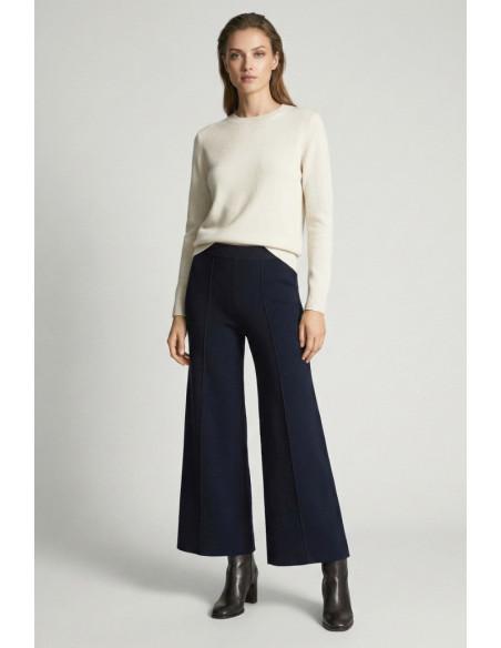 Sheis pantalone palazzo in maglia con riga d52010 [ba891425]