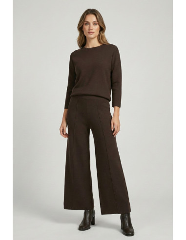 Sheis pantalone palazzo in maglia con riga d52010 [789503c8]