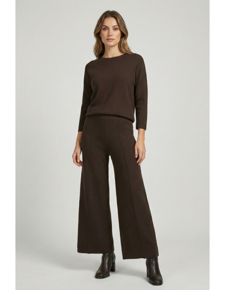 Sheis pantalone palazzo in maglia con riga d52010 [789503c8]