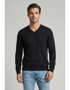 Nerovago maglia scollo a V in misto viscosa 750004 [0f560a5f]