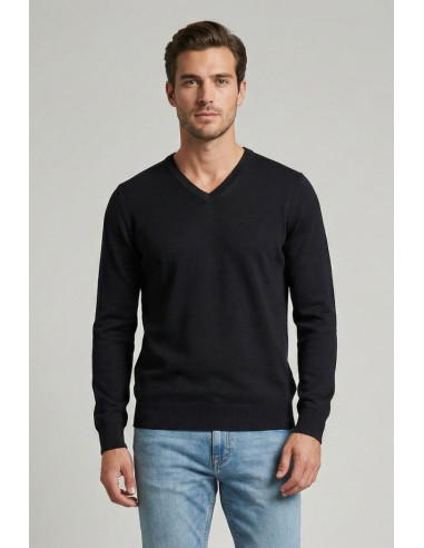 Nerovago maglia scollo a V in misto viscosa 750004 [0f560a5f]