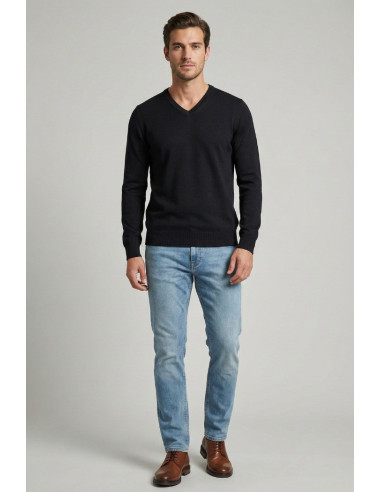Nerovago maglia scollo a V in misto viscosa 750004 [643dcf48]