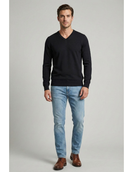Nerovago maglia scollo a V in misto viscosa 750004 [643dcf48]