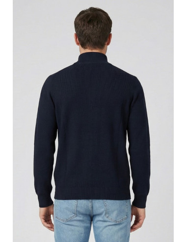 Nerovago lupetto mezza zip in misto viscosa 750002 [094f5017]