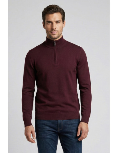 Nerovago lupetto mezza zip in misto viscosa 750002 [67f9efd7]