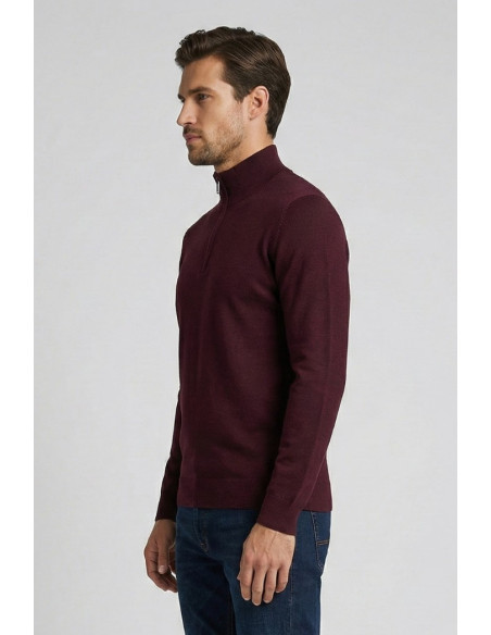 Nerovago lupetto mezza zip in misto viscosa 750002 [37a7f811]