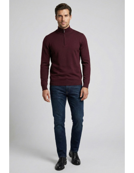 Nerovago lupetto mezza zip in misto viscosa 750002 [85ea7e0b]
