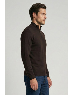 Nerovago lupetto mezza zip in misto viscosa 750002 [a568c5f3] 2