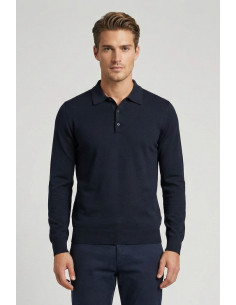 Nerovago maglia polo con bottoni in misto viscosa 750003 [54b6db5e]