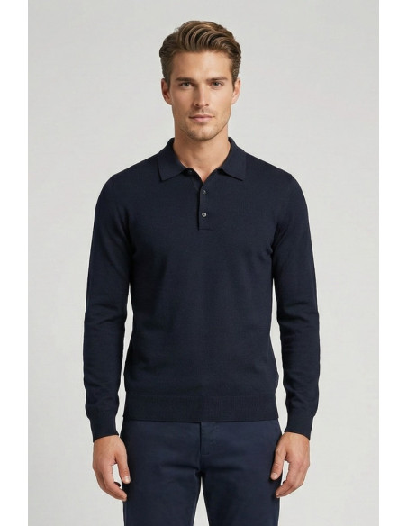 Nerovago maglia polo con bottoni in misto viscosa 750003 [54b6db5e]