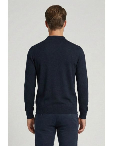 Nerovago maglia polo con bottoni in misto viscosa 750003 [7142780c]
