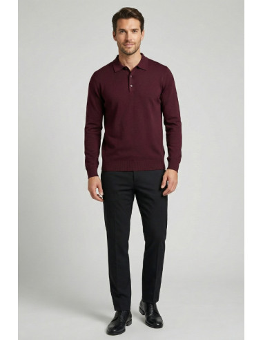 Nerovago maglia polo con bottoni in misto viscosa 750003 [fde75610]
