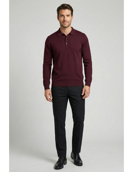 Nerovago maglia polo con bottoni in misto viscosa 750003 [fde75610]