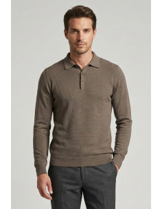 Nerovago maglia polo con bottoni in misto viscosa 750003 [b5db02dc]