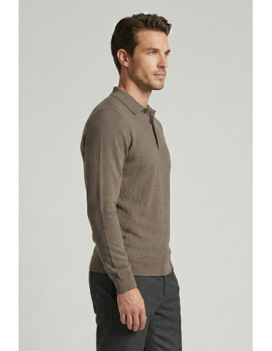 Nerovago maglia polo con bottoni in misto viscosa 750003 [6cfd41d1]