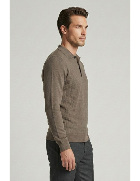 Nerovago maglia polo con bottoni in misto viscosa 750003 [6cfd41d1]