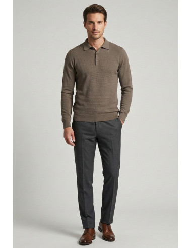 Nerovago maglia polo con bottoni in misto viscosa 750003 [deb0c7cb]
