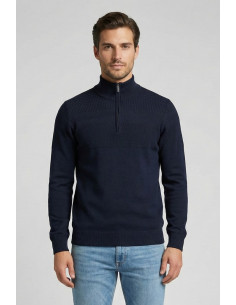 Nerovago lupetto lavorato mezza zip 750102 [976e8228]