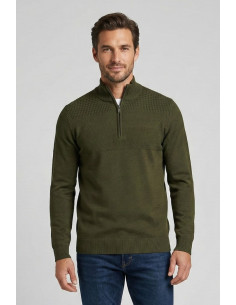 Nerovago lupetto lavorato mezza zip 750102 [6d1650cb]