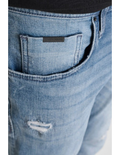 Antony Morato jeans comfort tapered fit in denim malaga blue Kurt mmdt00282-fa750606-w02127 [10884d61] 2