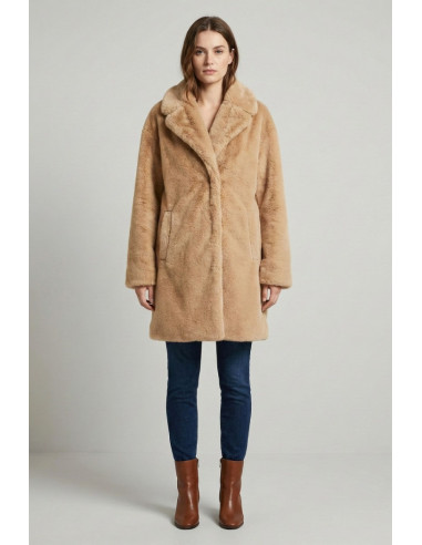 Markup cappotto con effetto pelliccia mw9640628 [10e3f233]