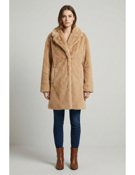 Markup cappotto con effetto pelliccia mw9640628 [10e3f233]