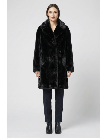 Markup cappotto con effetto pelliccia mw9640628 [cdda77ab]
