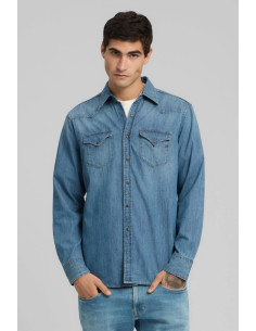Replay camicia western in denim M4023T.000.26C.94A [34498af7]