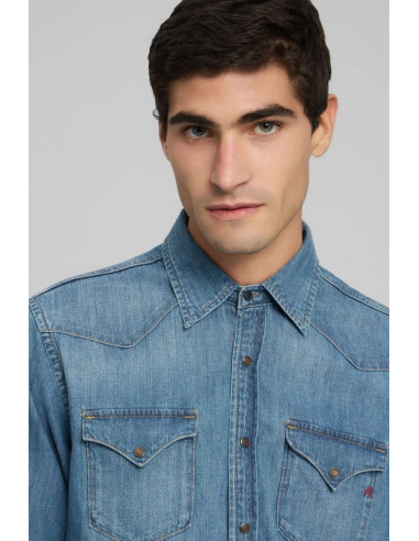 Replay camicia western in denim M4023T.000.26C.94A [ed6fc9fa]