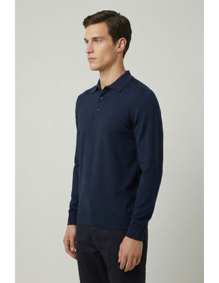Lumberjack polo in maglia con logo ricamo 102217742 [d0284621]
