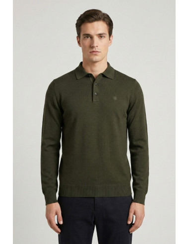 Lumberjack polo in maglia con logo ricamo 102217742 [f376d7cf]
