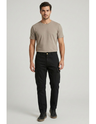 Galerie pantalone cargo in canvas cotone mp406-a [4ff7efc1]