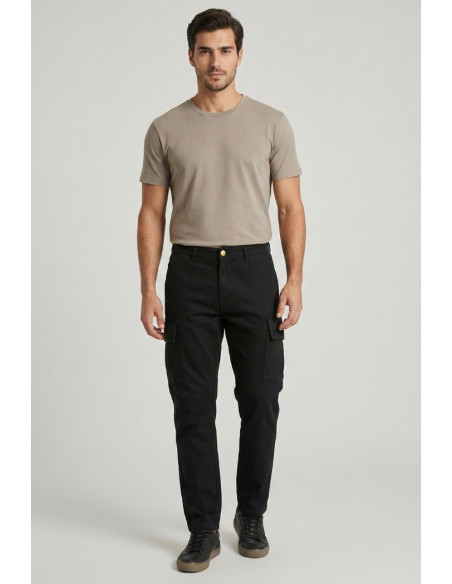 Galerie pantalone cargo in canvas cotone mp406-a [4ff7efc1]