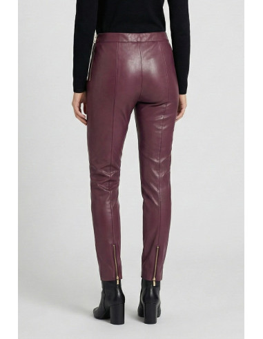 Markup pantalone in ecopelle con zip sul fondo mw9650116 [56516a63]