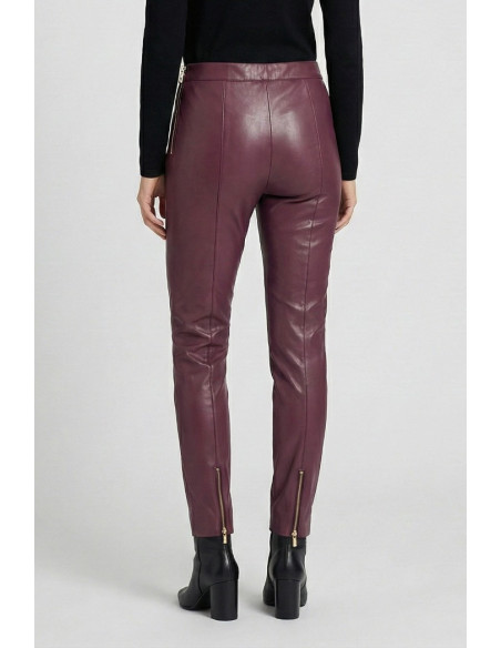 Markup pantalone in ecopelle con zip sul fondo mw9650116 [56516a63]