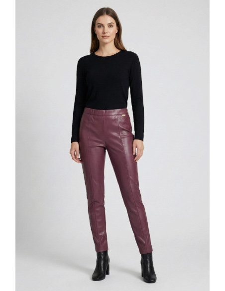 Markup pantalone in ecopelle con zip sul fondo mw9650116 [e14cab67]
