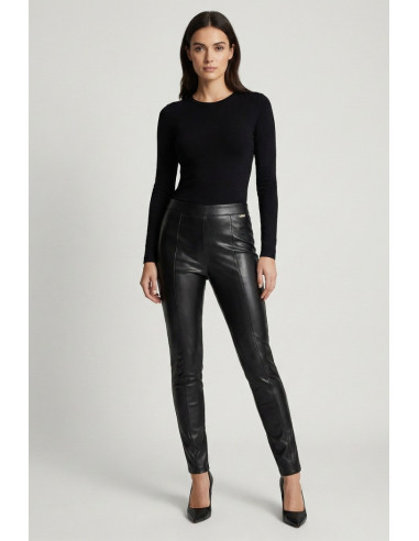 Markup pantalone in ecopelle con zip sul fondo mw9650116 [dd3044ba]