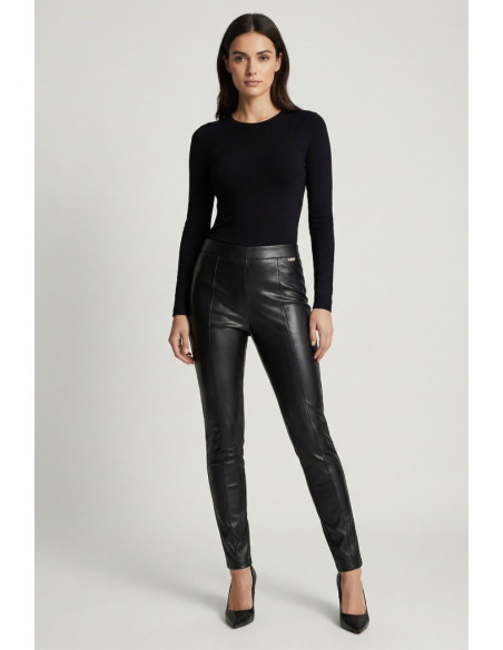 Markup pantalone in ecopelle con zip sul fondo mw9650116 [dd3044ba]