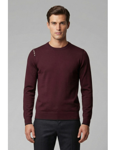 Nerovago maglia girocollo con inserti e toppe 750392 [cde95c92]