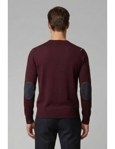 Nerovago maglia girocollo con inserti e toppe 750392 [cde95c92] 2