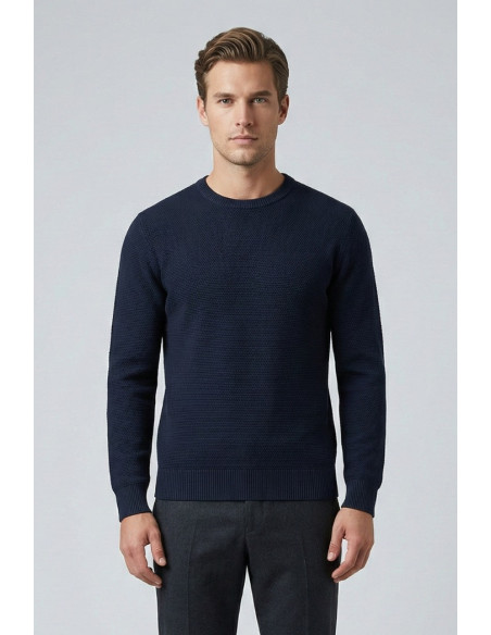 Nerovago maglia girocollo con lavorazione links 750141 [b40665a6]