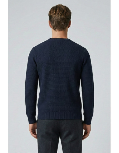 Nerovago maglia girocollo con lavorazione links 750141 [6d2026ab]
