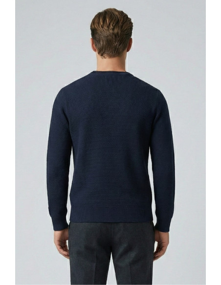 Nerovago maglia girocollo con lavorazione links 750141 [6d2026ab]