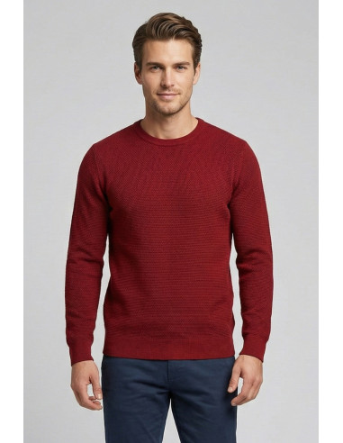 Nerovago maglia girocollo con lavorazione links 750141 [3df30ca4]