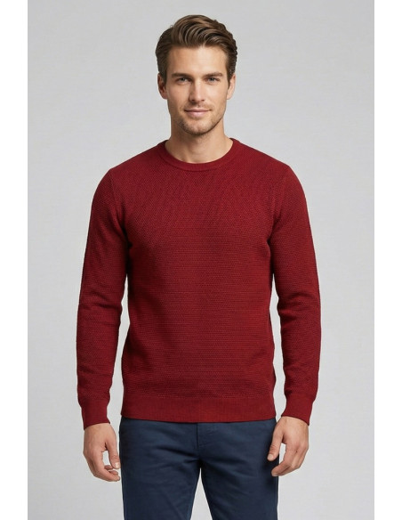 Nerovago maglia girocollo con lavorazione links 750141 [3df30ca4]
