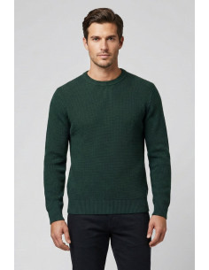 Nerovago maglia girocollo con lavorazione links 750141 [adaf9922]